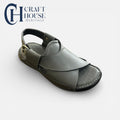 Handmade Peshawari chappal For Men New design - D4 Dark Grey