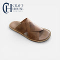 Handmade Leather Medicated Slippers for Men – Soft Sole Comfortable Daily Wear - DS BROWN