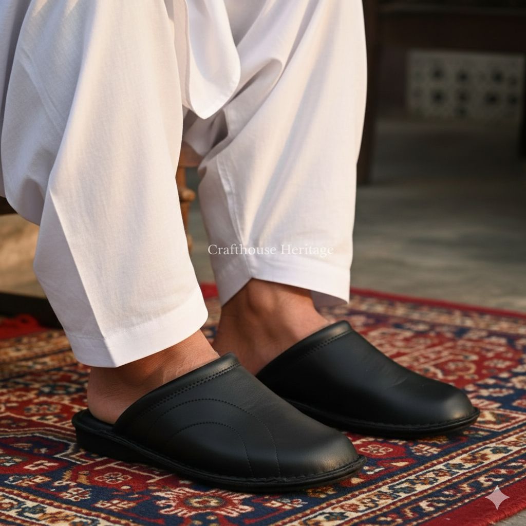 Handmade medicated soft slippers for men - D6
